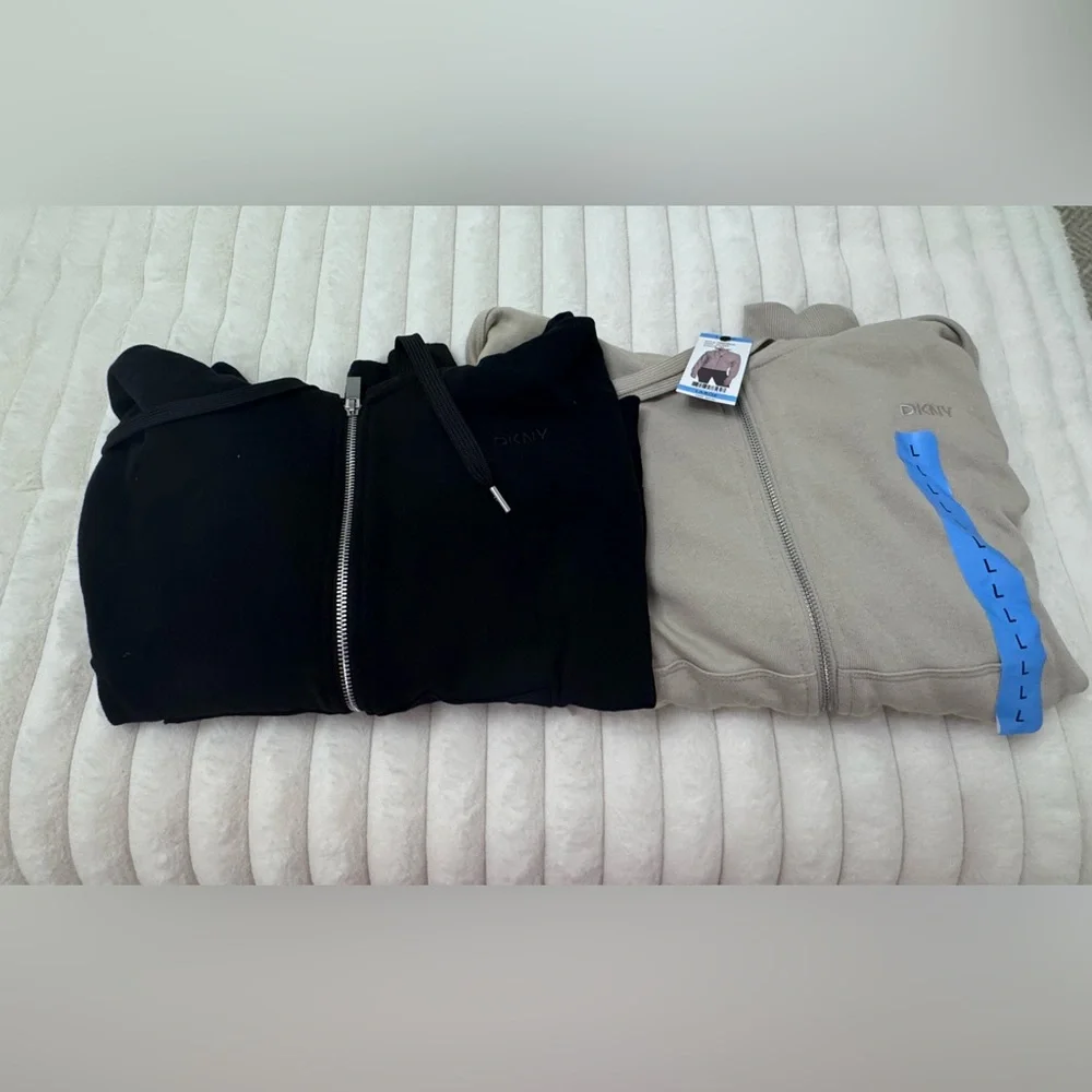 DKNY Black and Pebble Hoodies - Picture 1 of 7